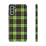 Green Tartan Goth Tough Phone Case