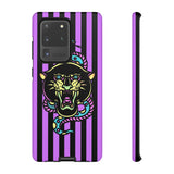 Striped Snake and Panther Tattoo Style Tough Phone Case