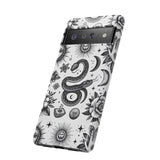 White Celestial Snake Goth Tough Phone Case