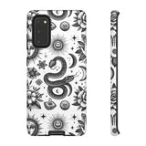 White Celestial Snake Goth Tough Phone Case