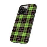 Green Tartan Goth Tough Phone Case