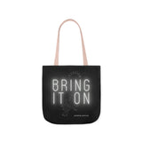 Alternawear Branded 'Bring it On' Tiger and Neon Print Polyester Canvas Tote Bag