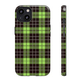 Green Tartan Goth Tough Phone Case
