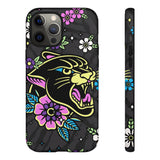 Floral Panther Print Tough Phone Case