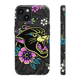 Floral Panther Print Tough Phone Case