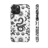 White Celestial Snake Goth Tough Phone Case