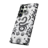 White Celestial Snake Goth Tough Phone Case