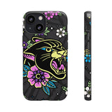 Floral Panther Print Tough Phone Case