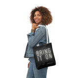Alternawear Branded 'Bring it On' Tiger and Neon Print Polyester Canvas Tote Bag