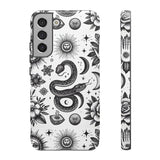 White Celestial Snake Goth Tough Phone Case