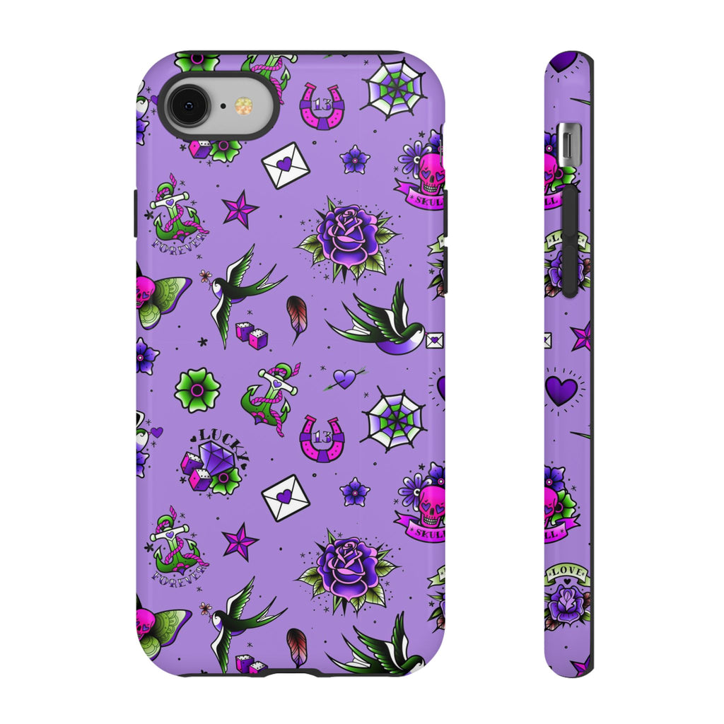Retro Old School Lilac Tattoo Tough Cases