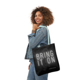 Alternawear Branded 'Bring it On' Tiger and Neon Print Polyester Canvas Tote Bag