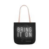 Alternawear Branded 'Bring it On' Tiger and Neon Print Polyester Canvas Tote Bag