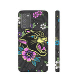 Floral Panther Print Tough Phone Case