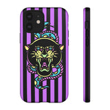 Striped Snake and Panther Tattoo Style Tough Phone Case