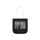 Alternawear Branded 'Bring it On' Tiger and Neon Print Polyester Canvas Tote Bag