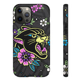 Floral Panther Print Tough Phone Case