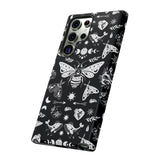 Black Celestial Witchy Moth Goth Tough Phone Case