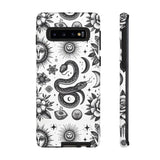 White Celestial Snake Goth Tough Phone Case