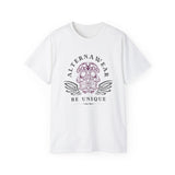 Alternawear Branded 'Be Unique' with a Sugar Skull print T-shirt in White