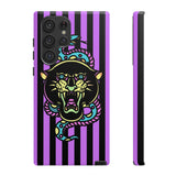 Striped Snake and Panther Tattoo Style Tough Phone Case