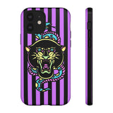 Striped Snake and Panther Tattoo Style Tough Phone Case