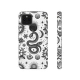 White Celestial Snake Goth Tough Phone Case
