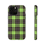 Green Tartan Goth Tough Phone Case
