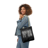 Alternawear Branded 'Bring it On' Tiger and Neon Print Polyester Canvas Tote Bag