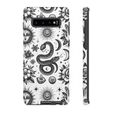 White Celestial Snake Goth Tough Phone Case