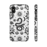 White Celestial Snake Goth Tough Phone Case