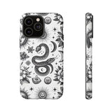 White Celestial Snake Goth Tough Phone Case