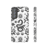 White Celestial Snake Goth Tough Phone Case