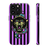 Striped Snake and Panther Tattoo Style Tough Phone Case
