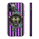 Striped Snake and Panther Tattoo Style Tough Phone Case