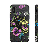 Floral Panther Print Tough Phone Case