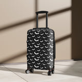 Black Bat Print Suitcase Gothic Travel Bag