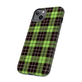 Green Tartan Goth Tough Phone Case