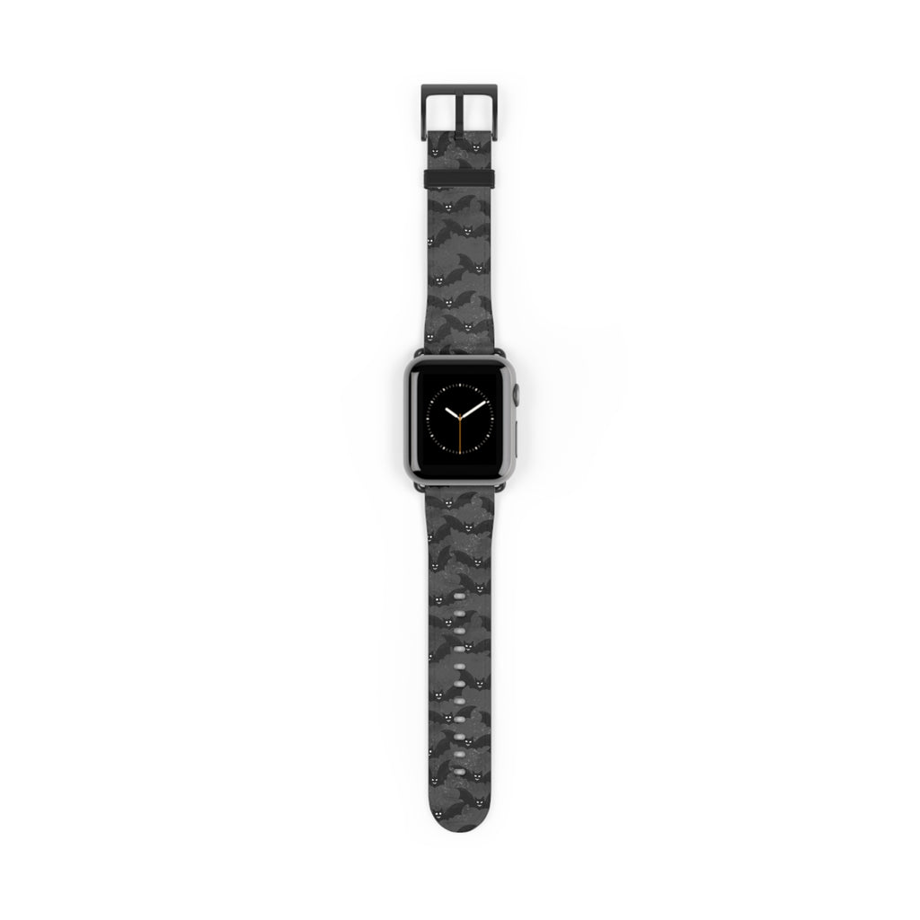 Grey Scary Bats Apple Watch Band