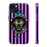 Striped Snake and Panther Tattoo Style Tough Phone Case