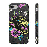 Floral Panther Print Tough Phone Case