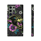 Floral Panther Print Tough Phone Case