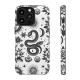 White Celestial Snake Goth Tough Phone Case