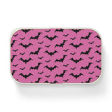 Pink Bat Print Bento Lunch Box