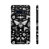 Black Celestial Witchy Moth Goth Tough Phone Case