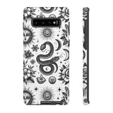 White Celestial Snake Goth Tough Phone Case