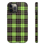 Green Tartan Goth Tough Phone Case
