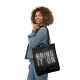 Alternawear Branded 'Bring it On' Tiger and Neon Print Polyester Canvas Tote Bag