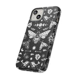 Black Celestial Witchy Moth Goth Tough Phone Case