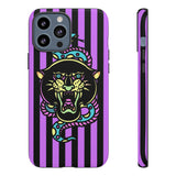 Striped Snake and Panther Tattoo Style Tough Phone Case